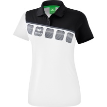 Erima Sport-Polo 5-C weiß/schwarz/grau Damen